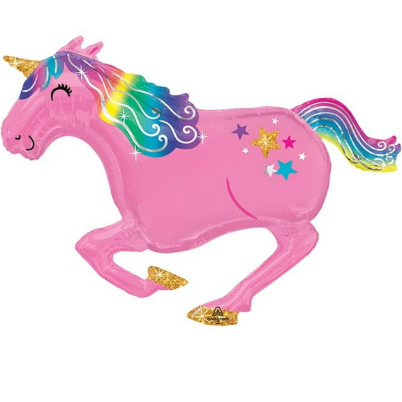 Anagram Pink Unicorn 39" Jumbo Shaped Foil Balloon