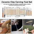 thumbnail image 4 of 25-Piece Sculpting Tool Set for Clay Modeling and Pottery Crafting with Wooden and Rubber Tools, 4 of 4