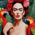 thumbnail image 6 of WYYP Parrots, Rose, Pop Art Round Tablecloth for Picnic Dining Kitchen Farmhouse 100% Polyester Fiber White, 6 of 8