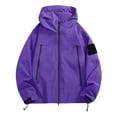 thumbnail image 6 of Windbreaker Jacket Women 2025 Fall Outdoor Hiking Travel Windproof Zip Up Hooded Windbreaker with Pockets Outerwear, 6 of 8