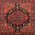 thumbnail image 1 of Ahgly Company Machine Washable Indoor Square Traditional Saffron Red Area Rugs, 4' Square, 1 of 7