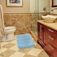 thumbnail image 6 of PiccoCasa Luxury Soft Plush Shaggy Thick Microfiber Bath Mat Floor Mat Non-slip Rubber Back Blue 24" x 35", 6 of 7