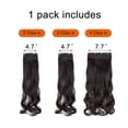 thumbnail image 4 of SHCKE Clip in Hair Extensions 18" Curly Hair Extension 3Pcs Dark Brown Clip On Hair Extensions Heat Resistant Synthetic Fiber Hair Pieces for Women, 4 of 4