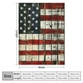 thumbnail image 4 of Shiartex  American Flag Blanket July Throw Gifts for Men Kids Boys Women Girls Independence Day Patriotic Presents Wood Planks Painted United States Flag Country Style Plush Blankets White, 4 of 6