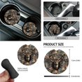thumbnail image 6 of Renewold Deer Camo Hunting Forest 15 PCS Car Seat Covers Set for Men Women, Seat Protector Steering Wheel Cover Seat Belt Pads Trash Bin Sunglass Pocket Rear View Mirror Protector Coasters Key Chain, 6 of 7