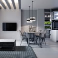 thumbnail image 3 of Designers Fountain Midnight LA 6 Light Matte Black Pendant, D222C-16P-MB, 3 of 3
