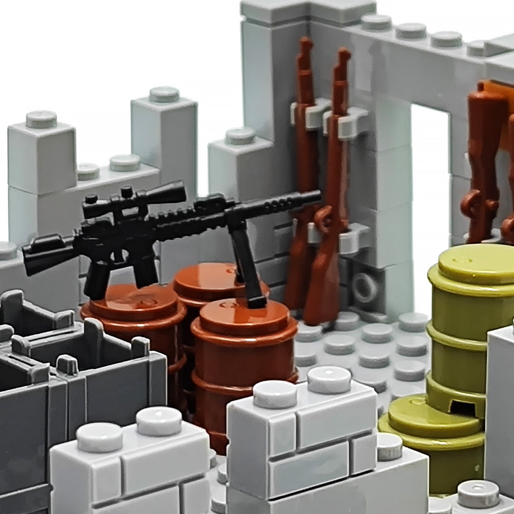 Military Base Building Brick Set for Army Minifigure War Accessories, Defence Base Guard Tower Battle Accessories Building Block Toy for Kids 8 10 12 14 Years