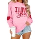 thumbnail image 4 of Xuyuer Valentine's Sweatshirt Women Love Heart Graphic Pullover Top Valentines Gifts Shirt, 4 of 9
