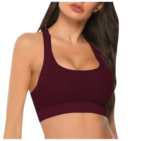 

Women s Cross Back No Steel Ring Outdoor Indoor Running Yoga Bra Vest Top Blouse