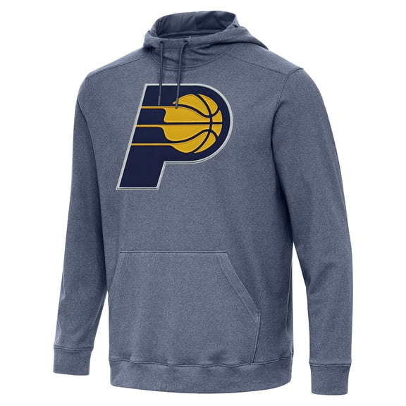 Men's Antigua Heather Navy Indiana Pacers Cloud Pullover Hoodie