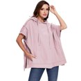 thumbnail image 4 of Sweat à Capuche Oversize à Manches Courtes pour Femmes avec Fentes Latérales, 4 of 5