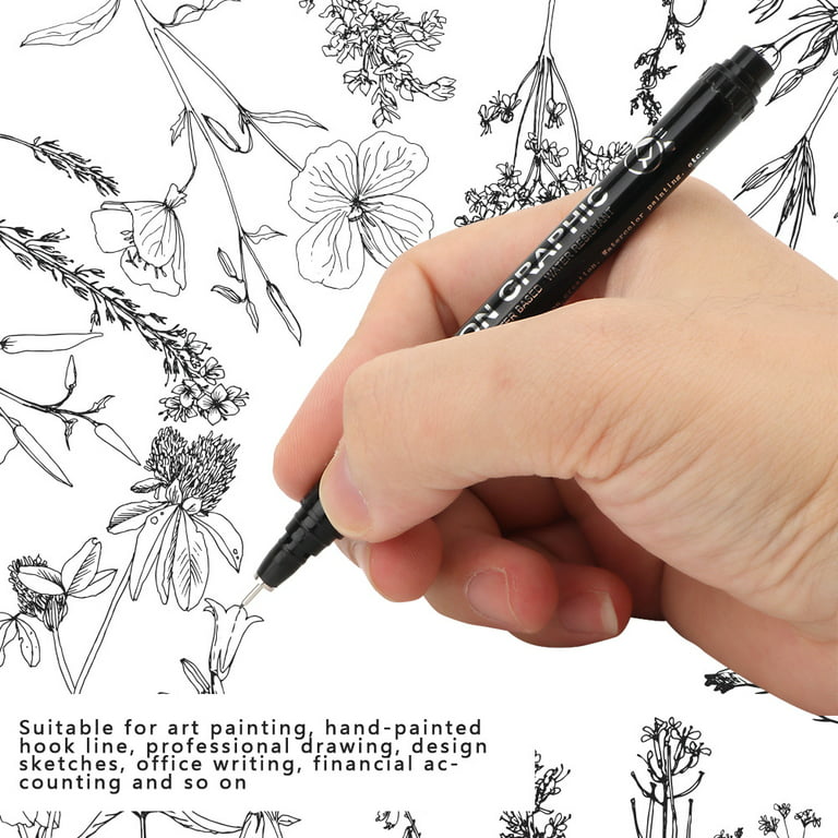 Agatige Tips Drawing Pens,Drawing Fine Line Pen Art Markers Fineliner Ink Drawing  Pens School Office Supplies,Fineliner 