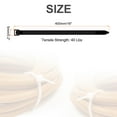 thumbnail image 2 of 200 piezas de 16 pulgadas 40 lbs bridas de cable autolock extra largas envolturas de bridas de nylon 3/16" para gestión de cables, negro, 2 of 6