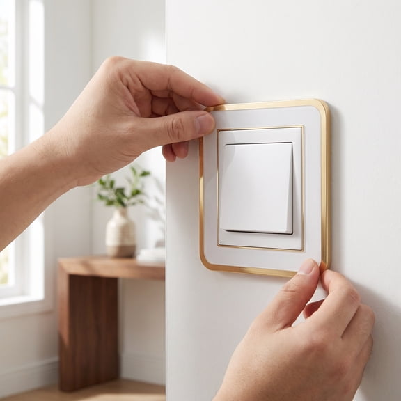 ETEREAUTY Self-Adhesive Acrylic Outlet Cover for Wall and Stylish Home , Easy to Install