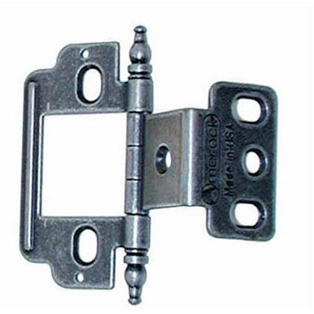 Inset Cabinet Doors - A03180TM WI CM Amerock Full Inset Partial Wrap Free Swinging Minaret Tip Hinge For 0.75 in. Doors, Wrought Iron
