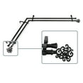 thumbnail image 2 of Fabritio 13/16 inch Double Corner Window Curtain Rod 66-120" - Black, 2 of 3