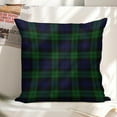 thumbnail image 6 of The Black Watch Tartan Plaid Linen Throw Pillow Covers 24"x24" Decorative Cushion Cases with Hidden Zipper for Sofa, Couch, Bed, Living Room–No Insert Made in USA, 6 of 7