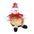 thumbnail image 3 of Hand Woven Basket Christmas Desktop Decoration, Christmas Storage Basket, Stylish Fruit Basket Food Basket for Kitchen Snowman, 3 of 8