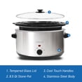 thumbnail image 3 of Elite MST511 8.5Qt Stainless Steel Slow Cooker, 3 of 5