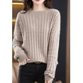 thumbnail image 2 of Maydear Womens Crewneck Wool Sweater, Casual Long Sleeve Pullover Tops, 2 of 5