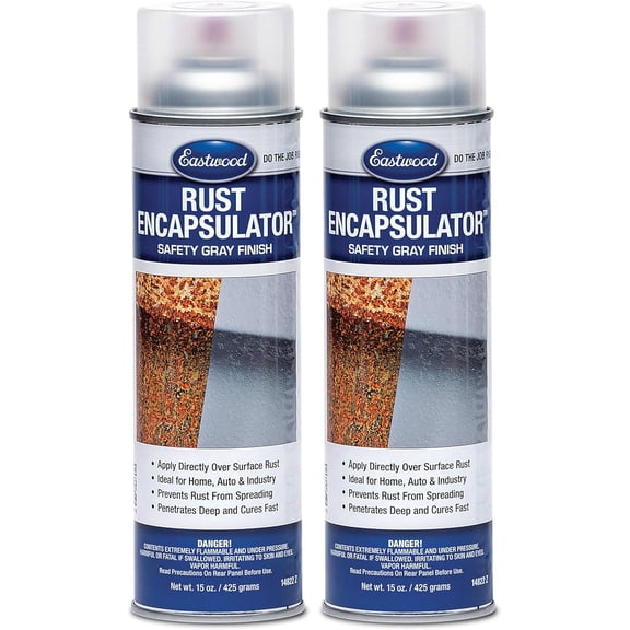 Gray Rust Encapsulator 15 oz Aerosol Prevents Rust Corrosion Epoxy Fortified Low VOC Formula | 2 Pack