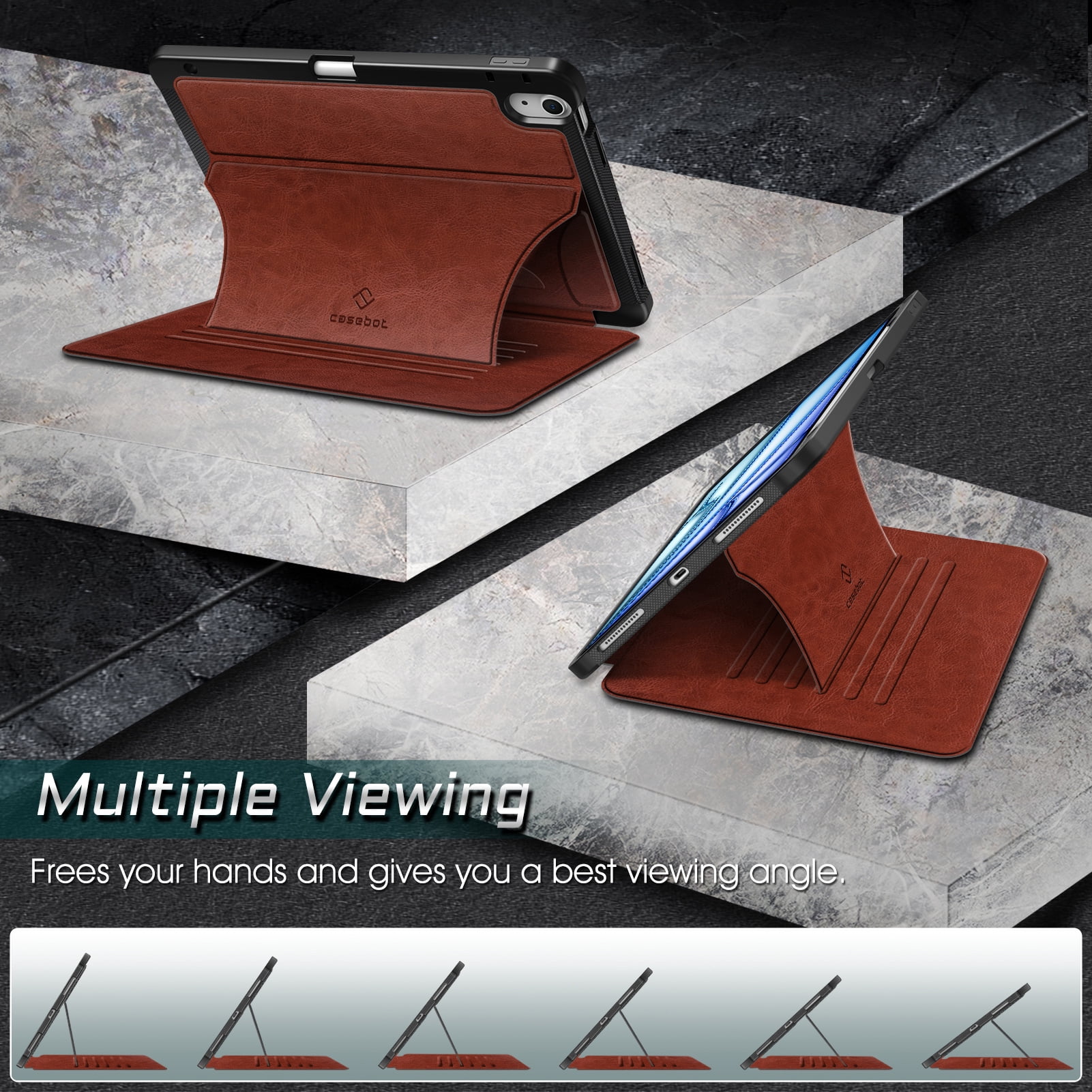 Fintie Case for iPad Air 11-inch M3 (2025) / M2 (2024), iPad Air 5th (2022) / 4th Generation (2020) 10.9 Inch - Magnetic Stand Multi-viewing Angle Soft TPU Cover with Pencil Holder
