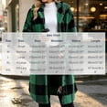 thumbnail image 2 of ibuvkizy Womens Buffalo Plaid Fuzzy Long Fleece Coat,Lapel Collar Button Up Teddy Sherpa Warm Oversized Winter Hooded Outer Jacket with Pockets,L, 2 of 6