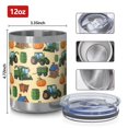 thumbnail image 3 of 12oz Tumblers Cartoon Tractors Barns Beige Pattern Vacuum Insulated Stainless Steel Travel Tumbler Cups Mug with Lid and Straw for Beer,Coffee,Beverages with Cleaning Brush for Cold & Hot Drinks, 3 of 5