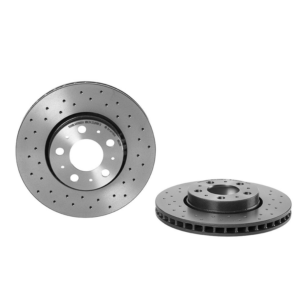 Brembo Xtra Front Left or Right Drilled Brake Disc Rotor For Volvo S60 ...
