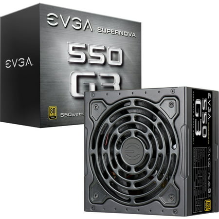 EVGA Supernova 550 G3, 80 Plus Gold 550W, Fully Modular, Eco Mode with New HDB Fan, 7 Year Warranty, Includes Power ON Self Tester, Compact 150mm Size, Power Supply