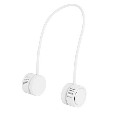 

HZEWLS Silent Cooling Hanging Neck Fan Leafless Sport Travel Personal Fans (White)