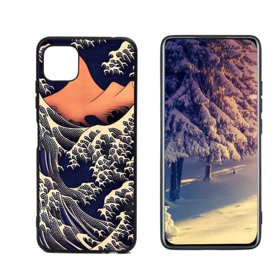 Compatible with Boost Mobile Celero 5G Phone Case, Japanese-Kanagawa-Great-Wave-Aesthetic-Abstract-Art-Cute5 Case Men Women, Flexible Silicone Shockproof Case for Boost Mobile Celero 5G