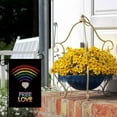 thumbnail image 4 of Pride Rainbow Garden Flag Free Love Vertical Double Sided Rainbow Heart LGBT Lesbian Gay Transgender Pansexual Flag Farmhouse Yard Outdoor Decorations 12.5 x 18 Inch, 4 of 5