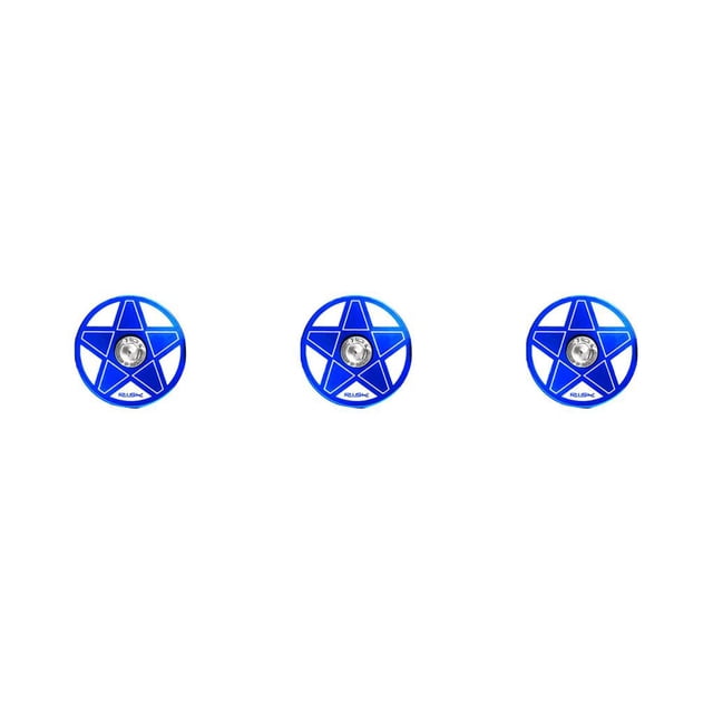 relayinert RISK Road Bike Rustproof Good Sealing Headset Cover with Bolt 28.6mm Front Fork Cycling Headset Accessories Coated Surface Blue Pentagonal 3Set