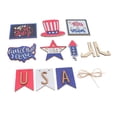 thumbnail image 1 of Independence Day Wooden Decoration, Good In Shape Tray Wooden Ornament  For Gift Making Type 3, 1 of 8