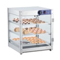thumbnail image 2 of Commercial Food Warmer Display Case, 20" 3-Tier Electric Countertop Pizza Pastry Warmer with LED Lighting & Temp Knob, 2 of 9