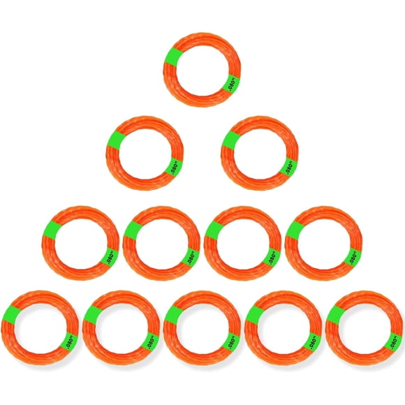 12 Pack Pre-Cut Twisted Line 0.080" 183Ft Compatible with Greenworks 24V 40V 48V 60V 80V GST80320 STB301 ST80L00 ST60B212 ST60B02 BL60L00 STE405 21142 String Trimmer Weed Eater