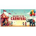 thumbnail image 2 of Welcome to the Carnival Banner Colorful Tent Backdrop for Party Decorations Event Supplies Photography Props Celebration Bright Background, 2 of 4