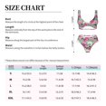 thumbnail image 6 of Wukai Orchids Flowers Women's Bikini Set Two Piece,wimsuit High Waisted V Neck Twist Front Adjustable Spaghetti Straps Bathing Suit-, 6 of 7