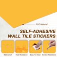 thumbnail image 3 of Uxcell 20pcs Azulejos de Backsplash Autoadhesivos 11.8"x11.8" Azulejos de Pared de PVC Textura de Mármol Adhesivos para Pared Wallpaper para Dormitorio Baño, Naranja, 3 of 7