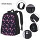 thumbnail image 3 of Easygdp Pink Planets And Stars Mochila para Niños y Niñas con Set de Caja de Almuerzo y Estuche para Lápices 3 en 1, Mochila Escolar Estampada para Adolescentes, 3 of 7