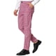 thumbnail image 1 of Pantalones a cuadros de negocios para hombre Pantalones de vestir a cuadros ajustados casuales Rosa L, 1 of 6