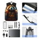 thumbnail image 4 of Disketp Prairie Meditating Raccoon Mochila Ligera Clásica con Múltiples Bolsillos, Mochila Casual para Hombre y Mujer, Ideal para Escuela, Trabajo y Viajes, 4 of 6