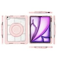 thumbnail image 2 of XYX Case for iPad Air 13 inch M3 2025/iPad Air 13 inch M2 2024 Shockproof Cover with 360 Rotating Stand, Slim Lightweight with Pencil Holder Protective Case, Pink, 2 of 5
