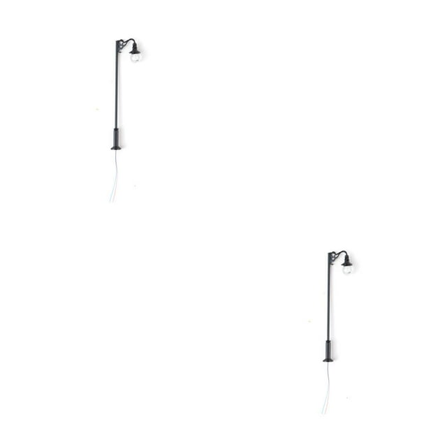 Lámpara de poste de Jardín Advancent Negro (luz blanca) 2Conjunto