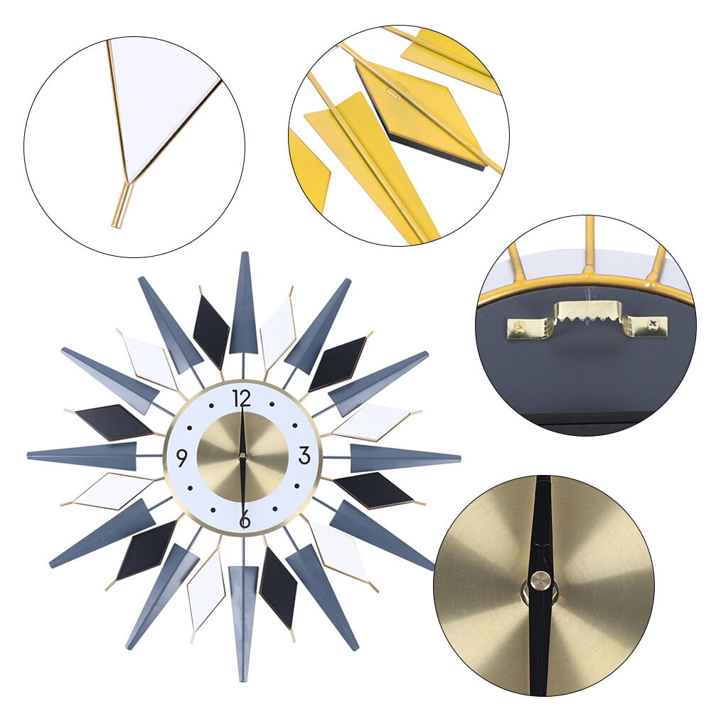 60*60cm Multicolor Wall Clock Iron&Aluminum Modern Decorative Wall Clock for Living Rooms Bedrooms Sitting Rooms