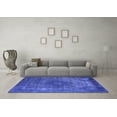thumbnail image 3 of Ahgly Company Machine Washable Indoor Rectangle Oriental Blue Industrial Area Rugs, 2' x 4', 3 of 4