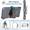 thumbnail image 6 of Ebizware Samsung Galaxy A16 5G Case with [Built-in Screen Protector] and Swivel Holster Belt Clip, Military Grade Heavy Duty Protective Defender Kickstand Phone Case Cover for Galaxy A16 5G - Blue, 6 of 10