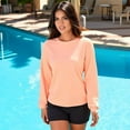 thumbnail image 4 of INGEAR Sun Shirt Beach Coverup for Women’s UPF 50+, Neon Coral, XL, 4 of 6