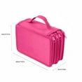 thumbnail image 3 of 72 Color Pencils Cloth Stvdent Stationery Pencil Case, Large Capacity Storage with 4 Zipper Compartments, 20x8x12.5cm, Red/Purple/Pink/Blue/Gray, Portable & Waterproof for Sch00I & Office Supplies, 3 of 8